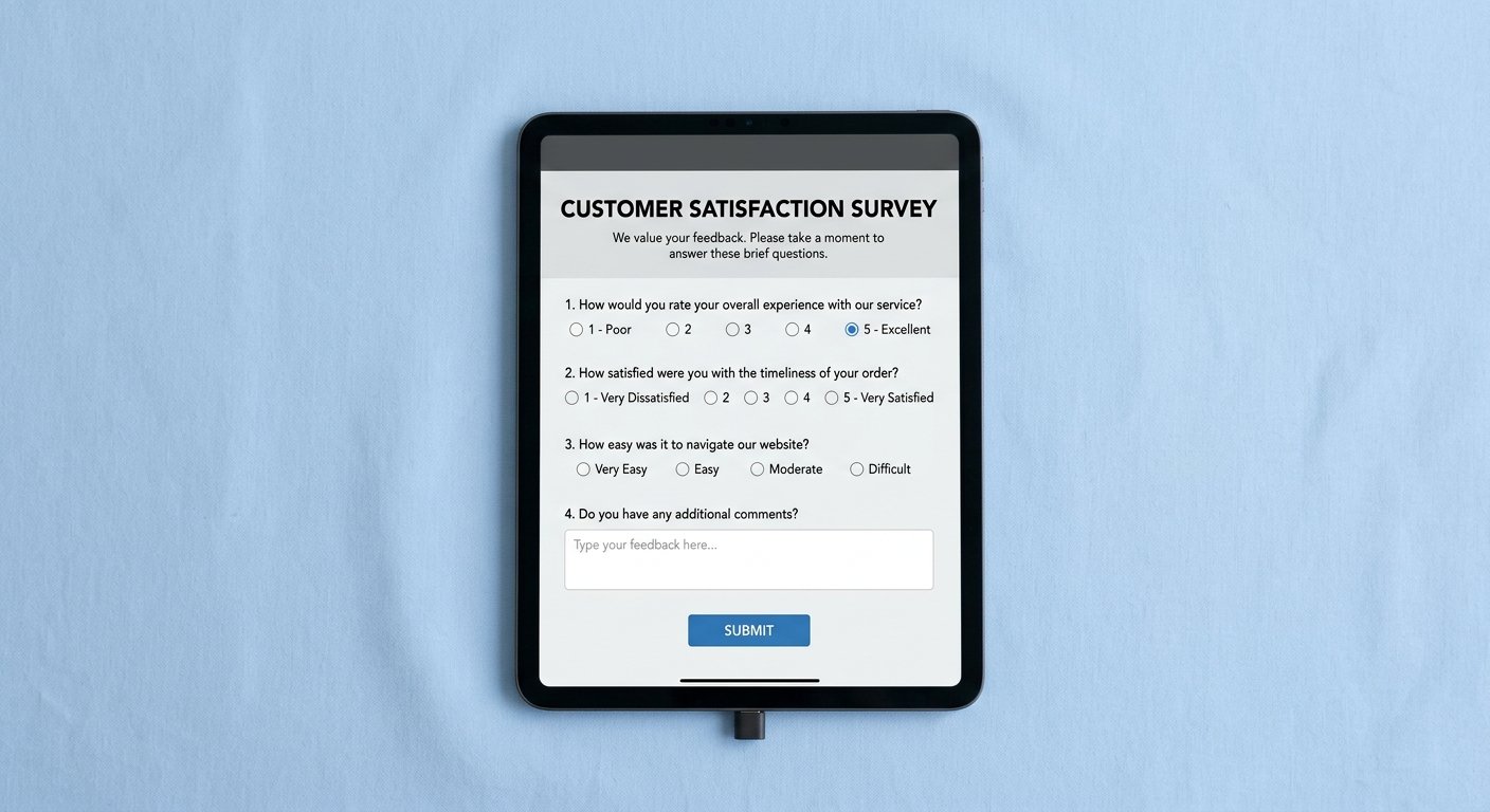Quiz tablet mockup